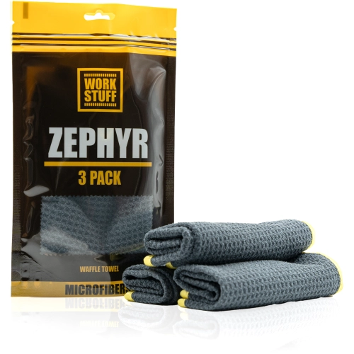 WORK STUFF ZEPHYR WAFFLE TOWEL 3-PACK mikrofibra waflowa do mycia szyb